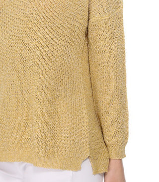 Open Back Off Shoulder Loose Fit  Knit Top
