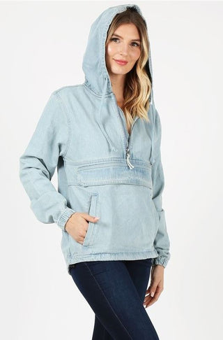 Lila  Denim Jacket with Hoodies
