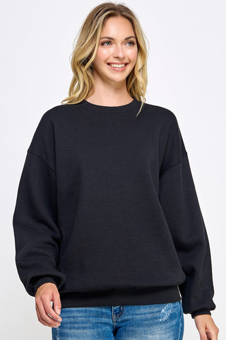 Basic Fleece Oversized Sweatshirt - 4 Colors
