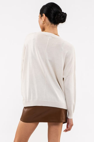 Extended Shoulder Sweater - 4 Colors