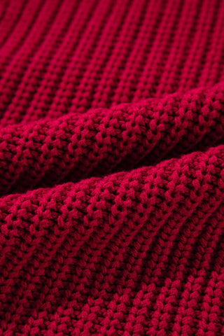 Off Shoulder Ribbed Knit Sweater