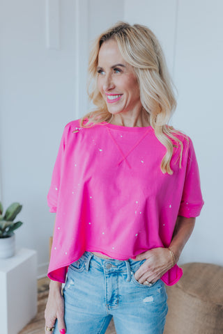 Paint Splatter Asymmetrical Top - 2 Colors