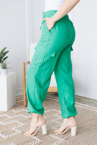 Love Tree Linen Drawstring Cargo Pants - 3 Colors