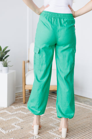 Love Tree Linen Drawstring Cargo Pants - 3 Colors