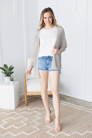 Earthy Open Front Knit Cardigan