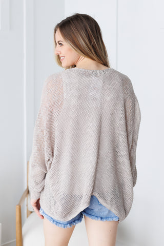 Earthy Open Front Knit Cardigan