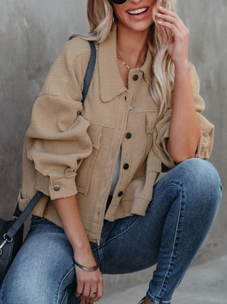 Button Up Long Sleeve Jacket -Ships 8/28