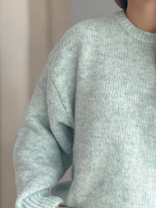 Round Neck Long Sleeve Sweater - Ships 11/6