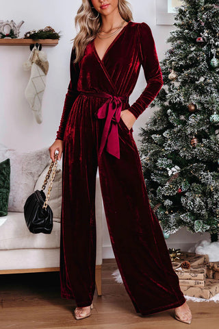 Picture Perfect Velvet Jumpsuit