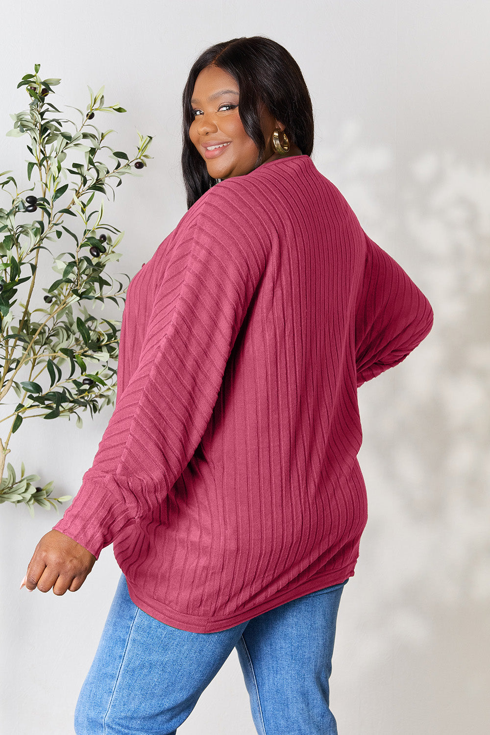 Pink cocoon cardigan hotsell