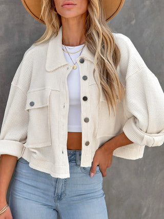 Button Up Long Sleeve Jacket -Ships 8/28