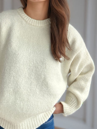 Round Neck Long Sleeve Sweater - Ships 11/6