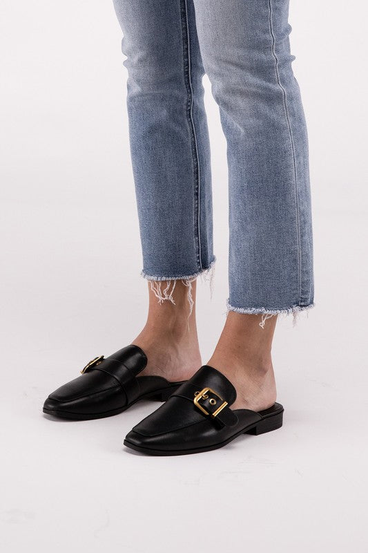 Chantal-S Buckle Backless Slides Loafer Shoes – The Mason