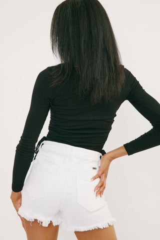 Kan Can High Rise Frayed Shorts - 2 Colors