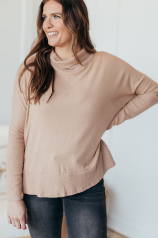 Cherish Brushed Knit Turtleneck Sweater - 2 Colors