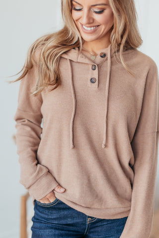 Staccato Half Button Thermal Hoodie - 2 Colors