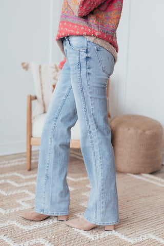 RISEN Mid Rise Straight Jeans