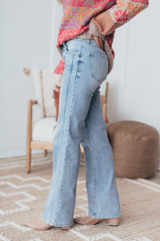RISEN Mid Rise Straight Jeans