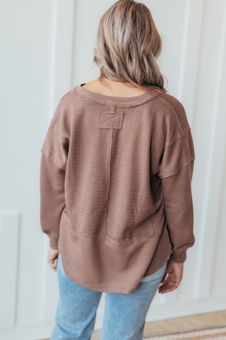 Patchwork Split Neck Top - 3 Colors