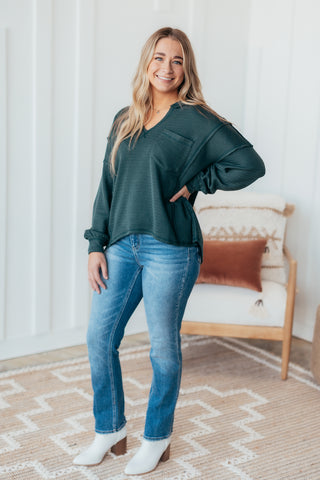Patchwork Split Neck Top - 3 Colors