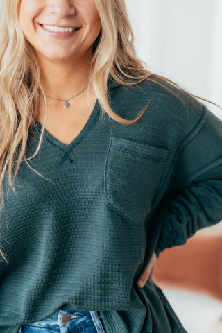Patchwork Split Neck Top - 3 Colors