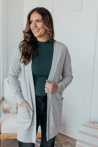 Thermal Knit Pocket Cardigan