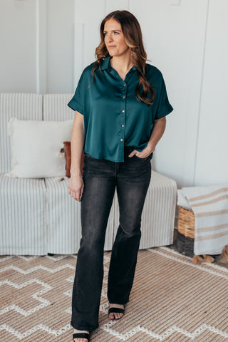 Sexy Satin Button Down Top - 2 Colors