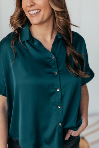 Sexy Satin Button Down Top - 2 Colors