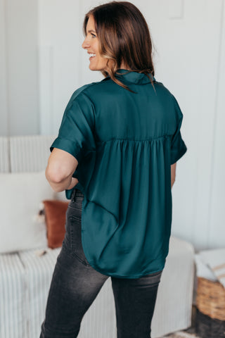 Sexy Satin Button Down Top - 2 Colors