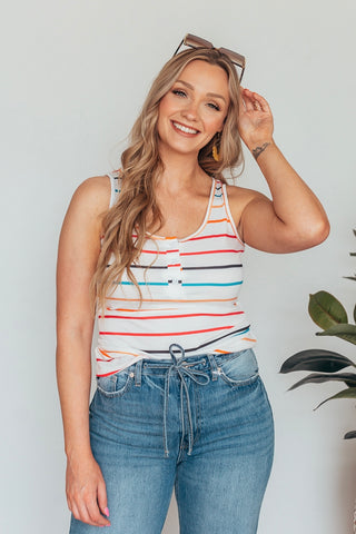 Pretty In Color Striped Tank
