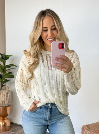 Crochet Knit Pullover