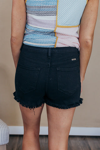 Kan Can High Rise Frayed Shorts - 2 Colors