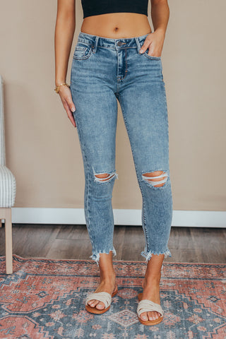 Hidden Amelia Dark Wash Hem Skinny Jean