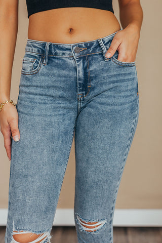 Hidden Amelia Dark Wash Hem Skinny Jean