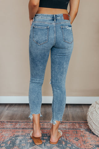 Hidden Amelia Dark Wash Hem Skinny Jean