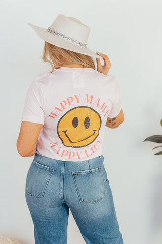Happy Mama, Happy Life Graphic Tee - 2 Colors