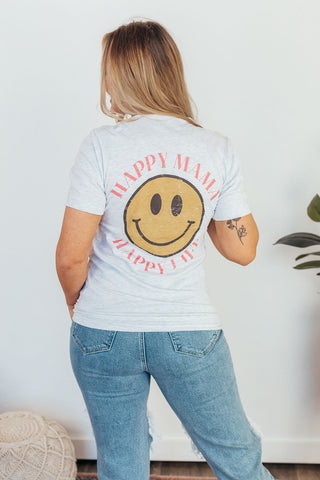 Happy Mama, Happy Life Graphic Tee - 2 Colors