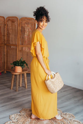 Adriana Tie Waist Maxi Dress