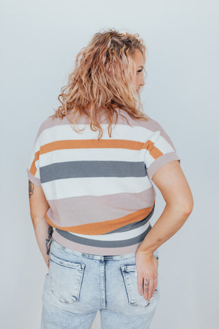 Camel Striped Sweater