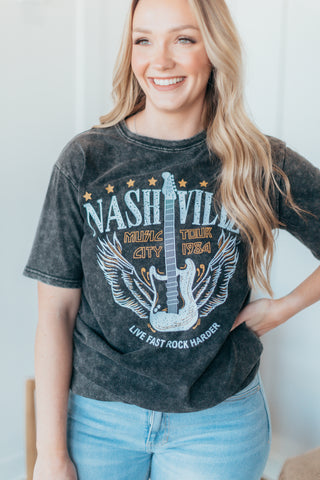 Mineral Wash Nashville Graphic Tee