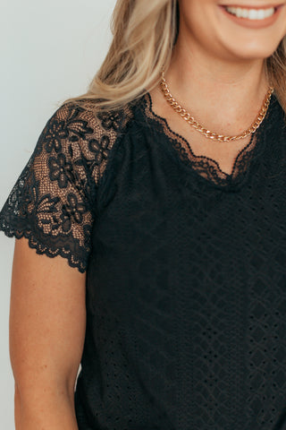 Naomi Lace V-Neck Top