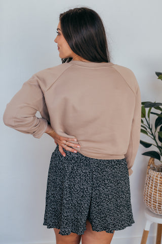Oat Collective | Lake Happy Cropped Graphic Sweatshirt