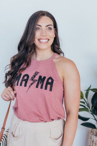 Mama Snakeskin Lightning Bolt Graphic Tee - 2 Colors