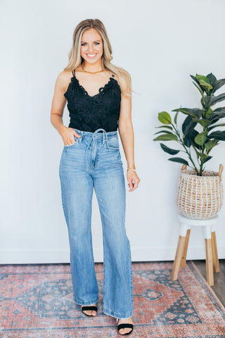 Date Night Lace Trim Bodysuit