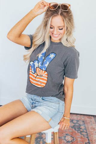American Peace Sign Graphic Tee