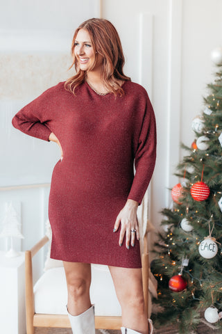All That Glitters Sweater Dress - 2 Colors