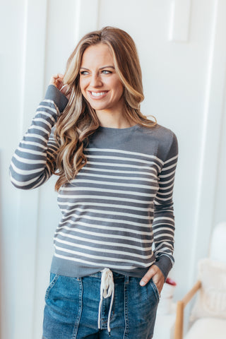 Crew Long Sleeve Striped Sweater