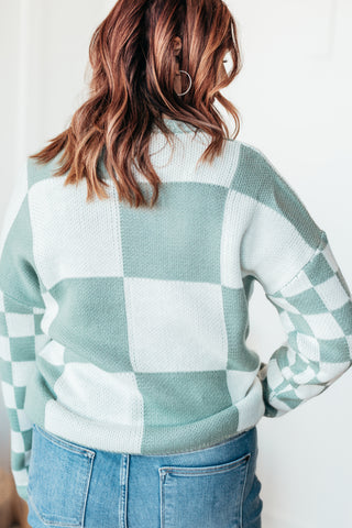 Reid Checkered Knit Sweater