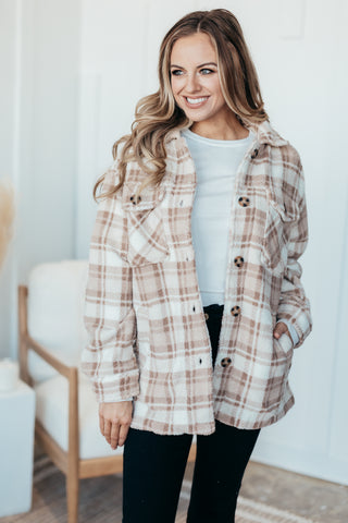 Lodge Plaid Sherpa Shacket - 2 Colors