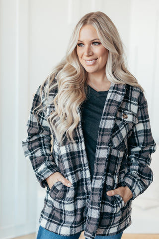 Lodge Plaid Sherpa Shacket - 2 Colors